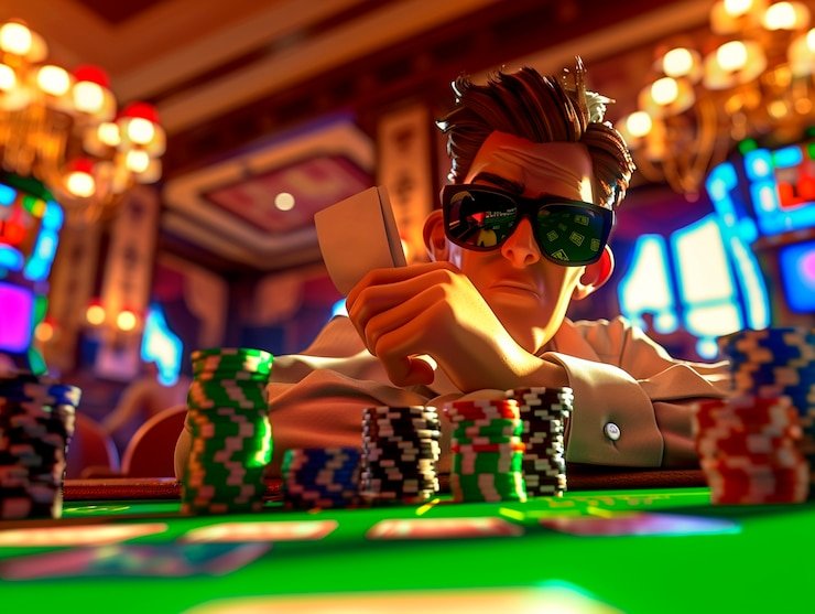 BandarQ table on cempakabet slot showing banker, player positions, and live card dealing